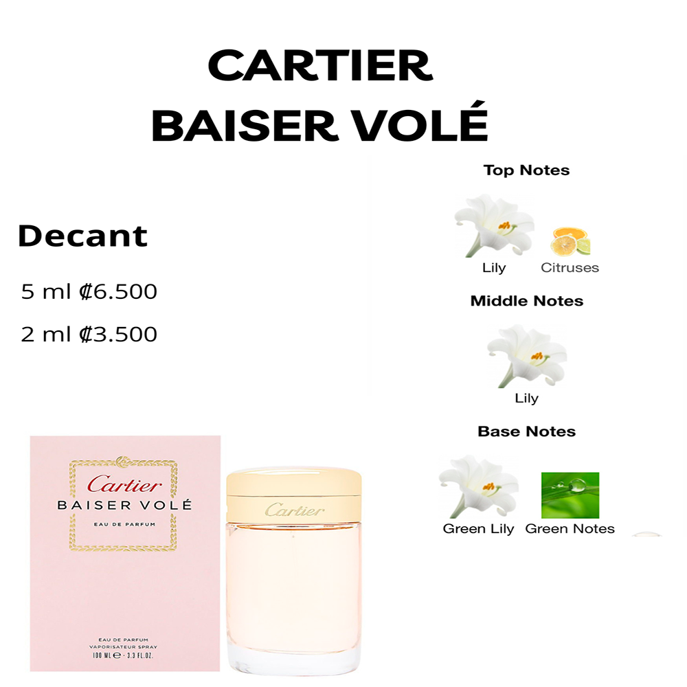 Perfil olfativo de CARTIER BAISER VOLÉ