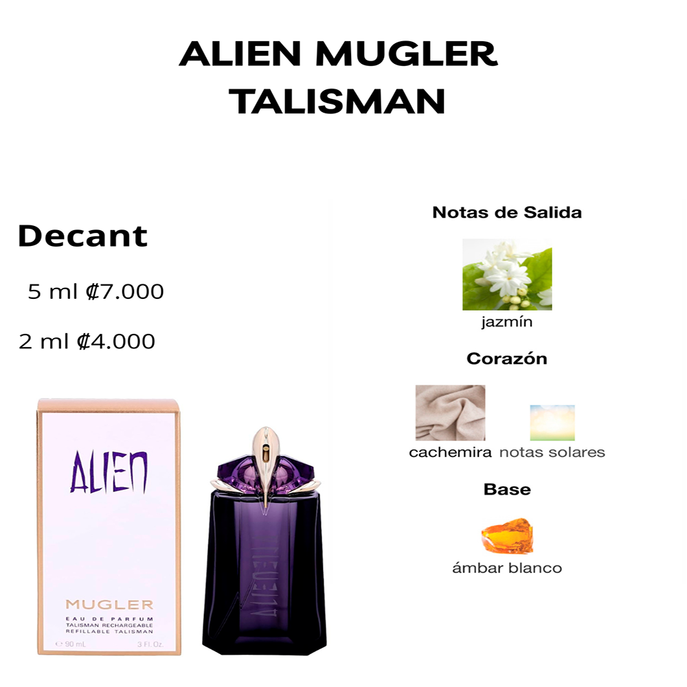 Perfil olfativo de ALIEN TALISMAN MUGLER