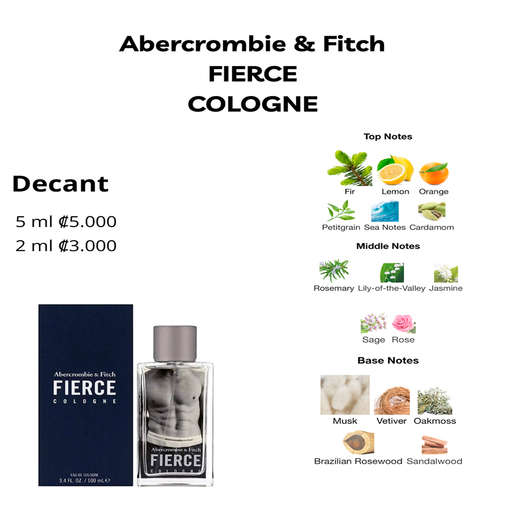 Perfil olfativo de Abercrombie & Fitch FIERCE COLOGNE