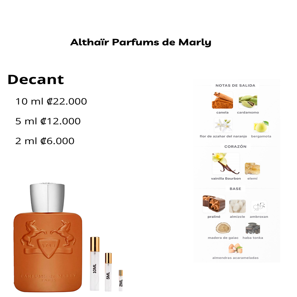 Perfil olfativo de Althaïr Parfums de Marly