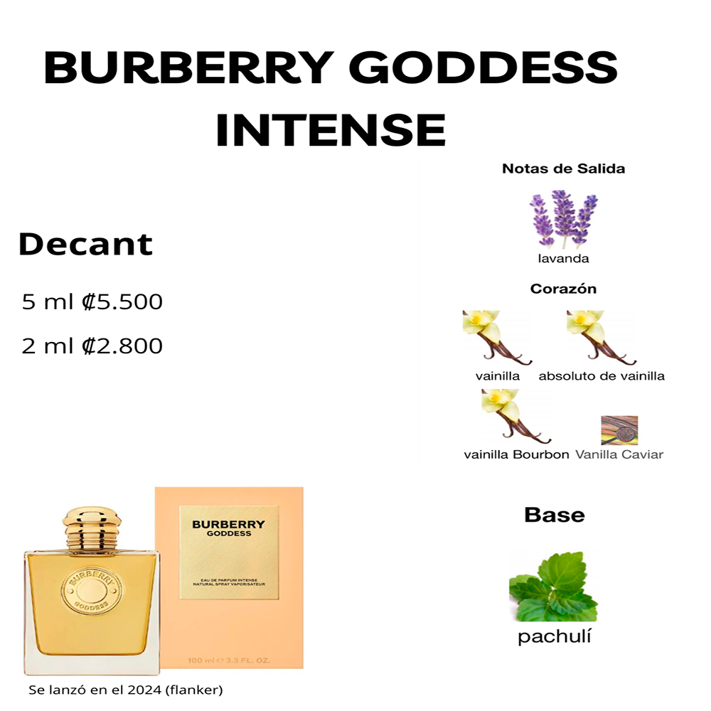 Perfil olfativo de BURBERRY GODDESS INTENSE
