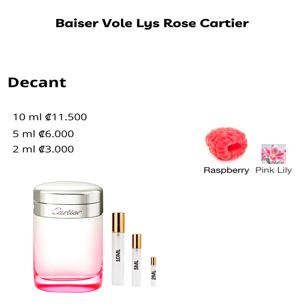 Perfil olfativo de Baiser Vole Lys Rose Cartier