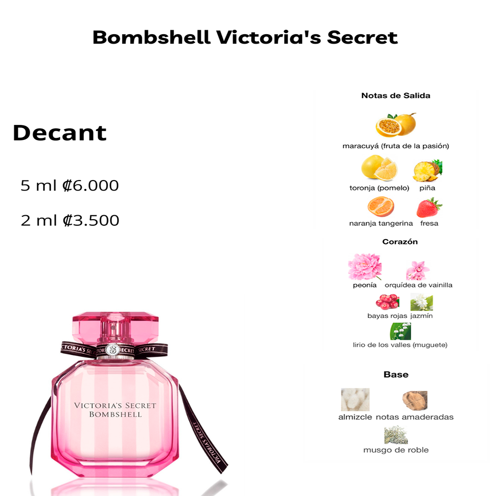 Perfil olfativo de Bombshell Victoria's Secret