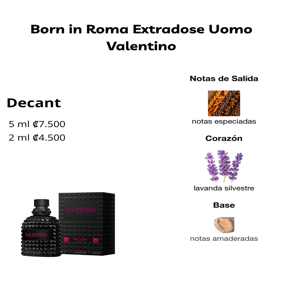 Perfil olfativo de Born in Roma Extradose Uomo Valentino