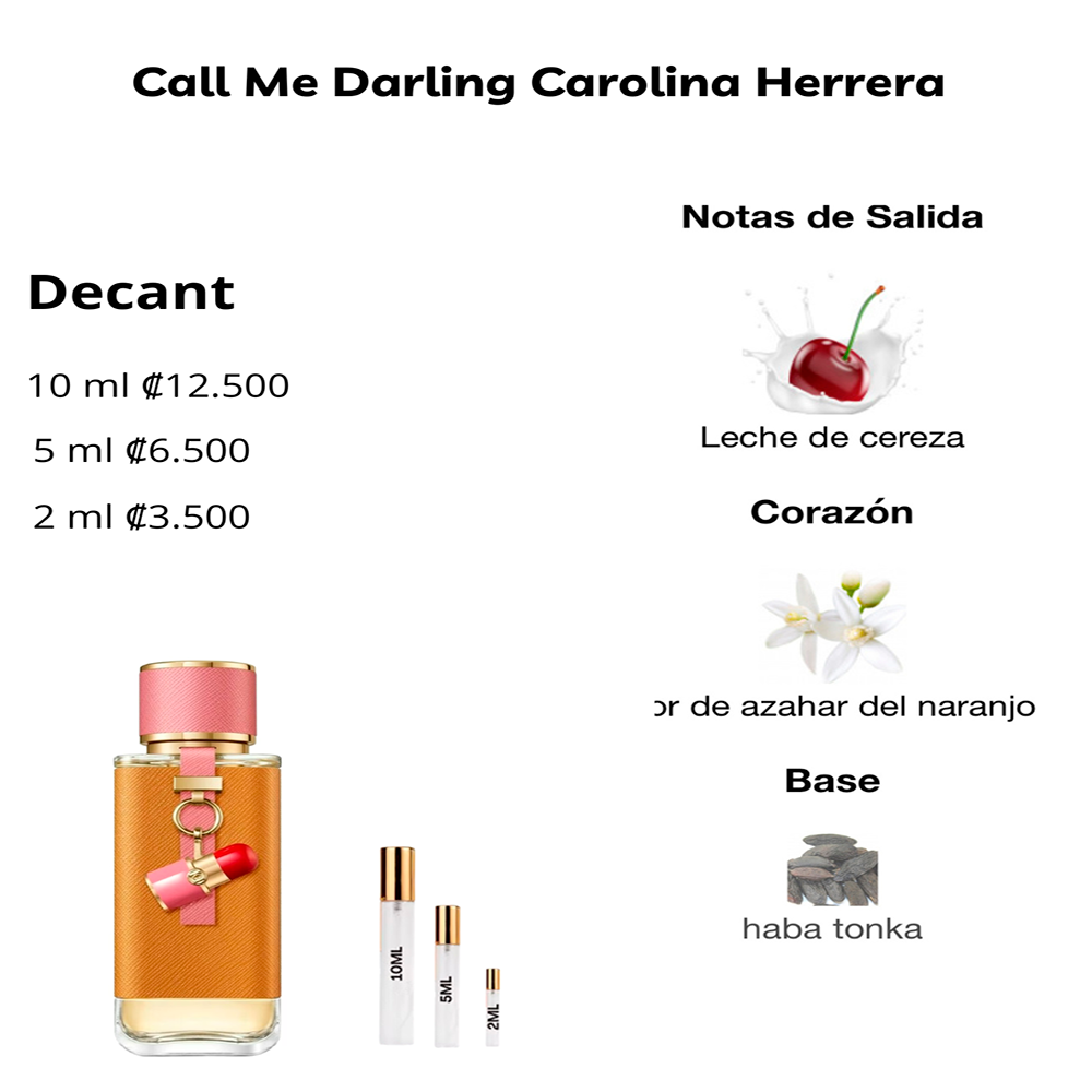 Perfil olfativo de Call Me Darling Carolina Herrera