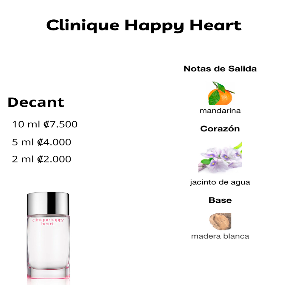 Perfil olfativo de Clinique Happy Heart