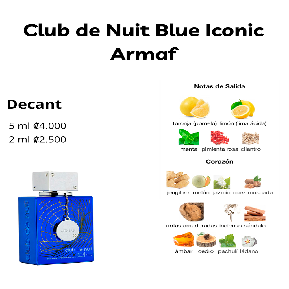 Perfil olfativo de Club de Nuit Blue Iconic Armaf