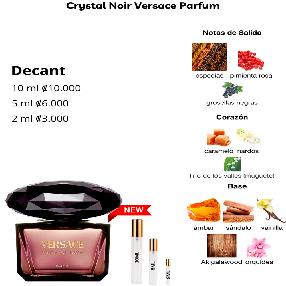 Perfil olfativo de Crystal Noir Versace Parfum