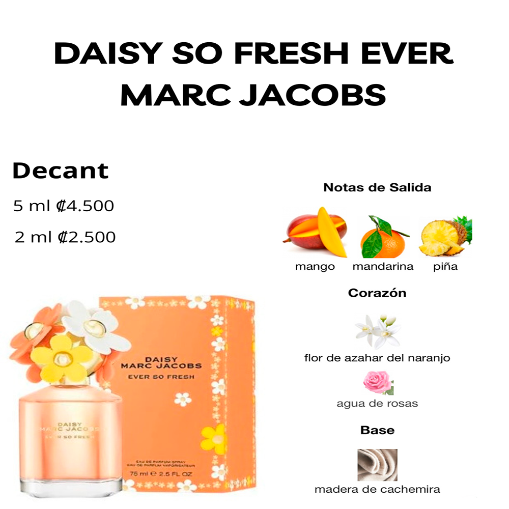 Perfil olfativo de DAISY EAU SO FRESH EVER MARC JACOBS
