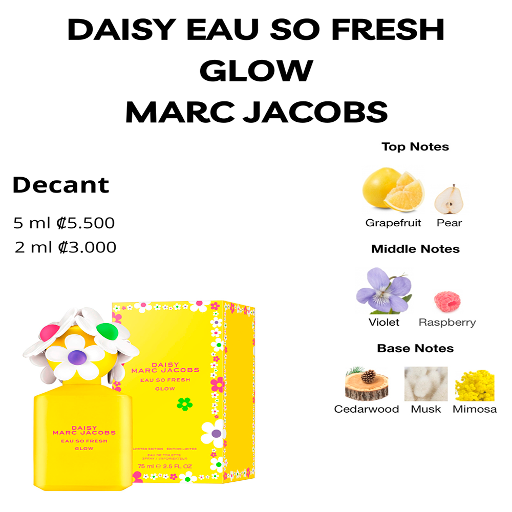 Perfil olfativo de DAISY EAU SO FRESH GLOW MARC JACOBS