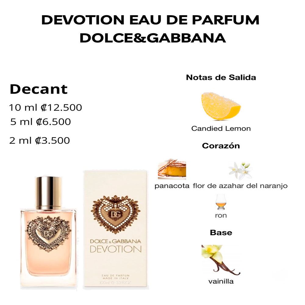 Perfil olfativo de DOLCE & GABBANA DEVOTION EAU DE PARFUM