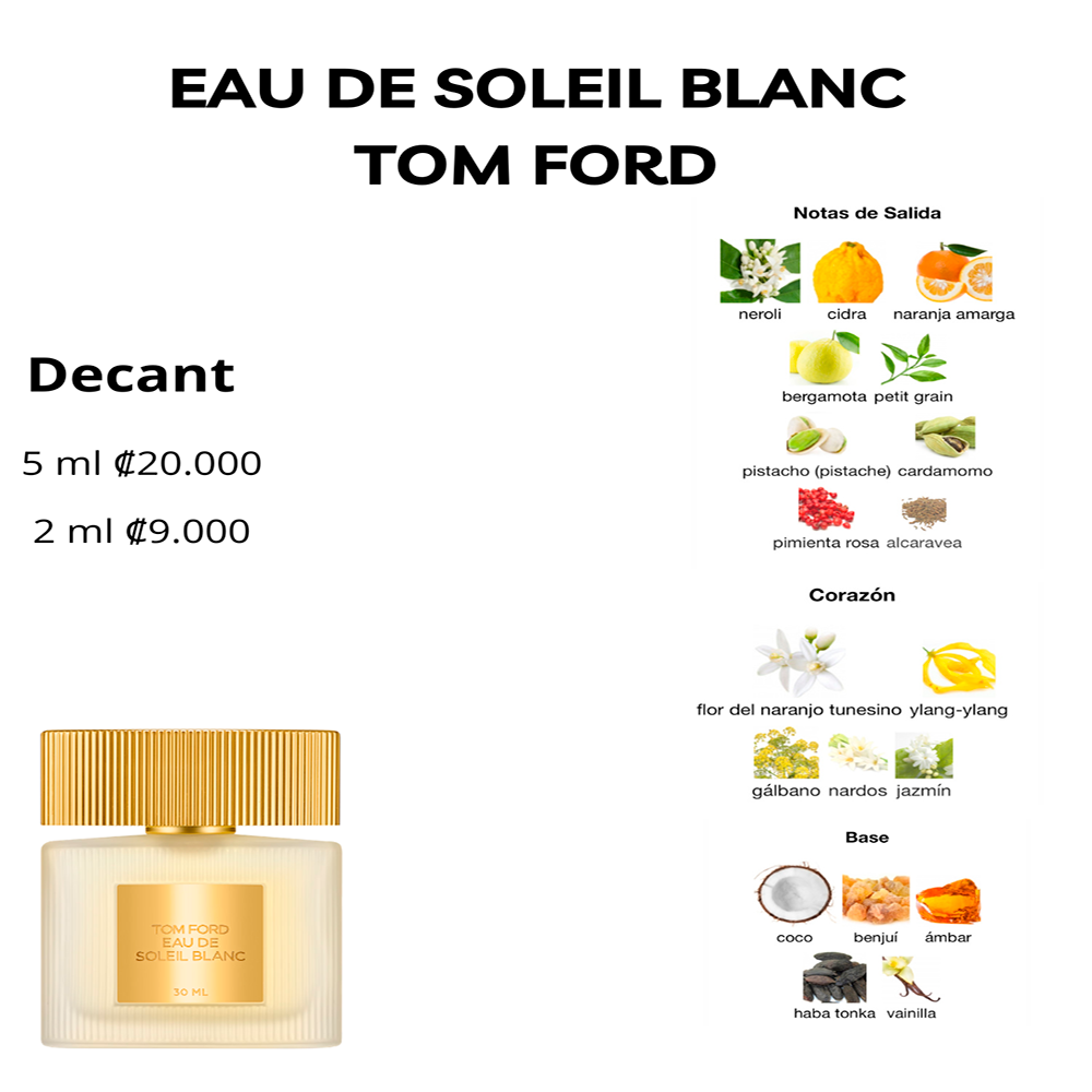 Perfil olfativo de EAU DE SOLEIL BLANC TOM FORD