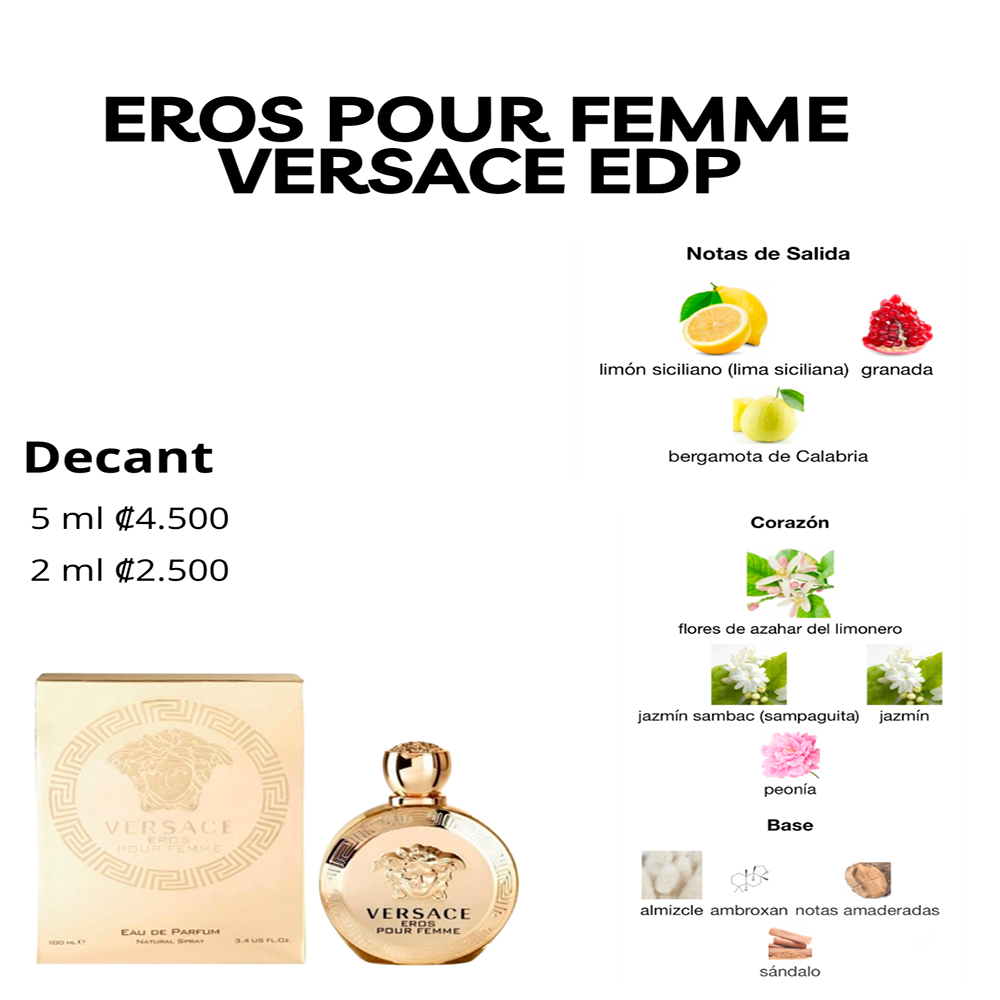 Perfil olfativo de EROS VERSACE POUR FEMME EAU DE PARFUM