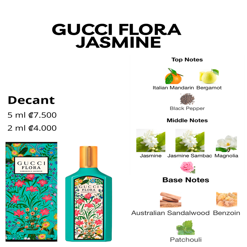 Perfil olfativo de FLORA GORGEOUS JASMINE GUCCI