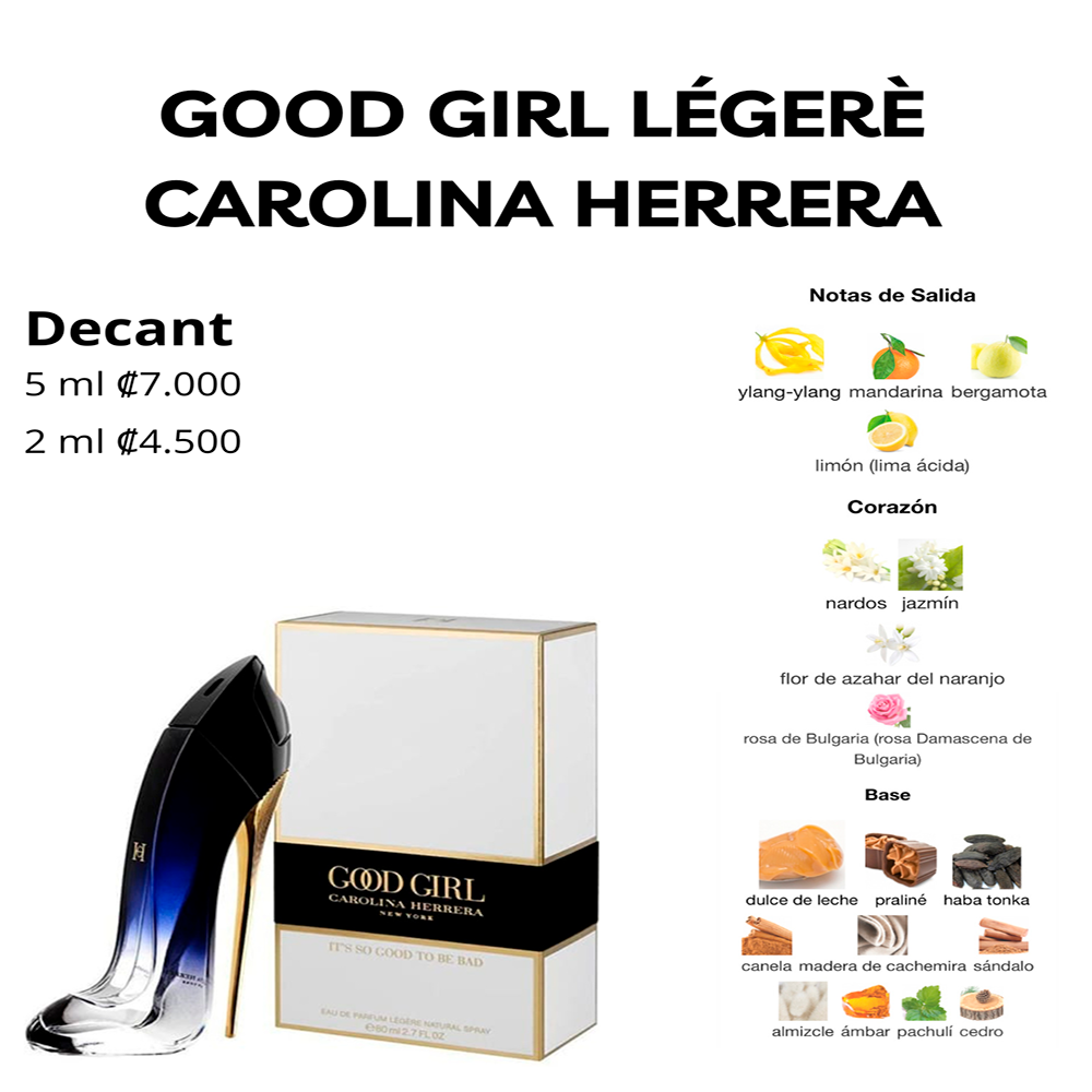 Perfil olfativo de GOOD GIRL LÉGERÈ CAROLINA HERRERA