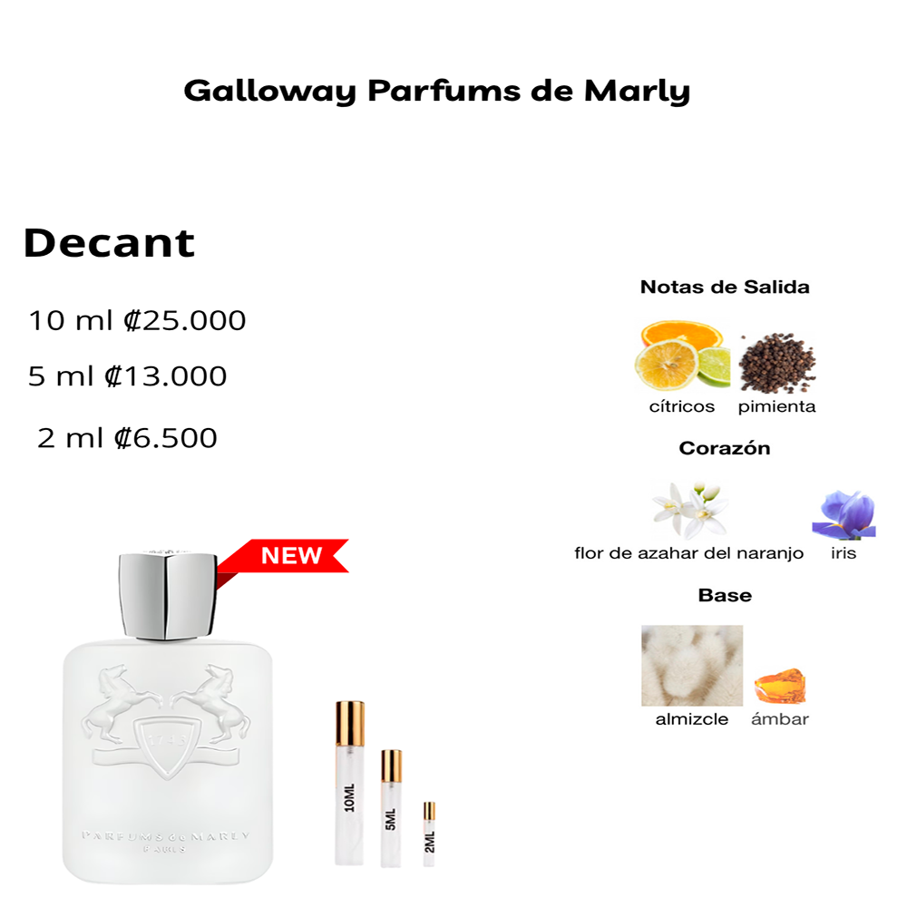 Perfil olfativo de Galloway Parfums de Marly
