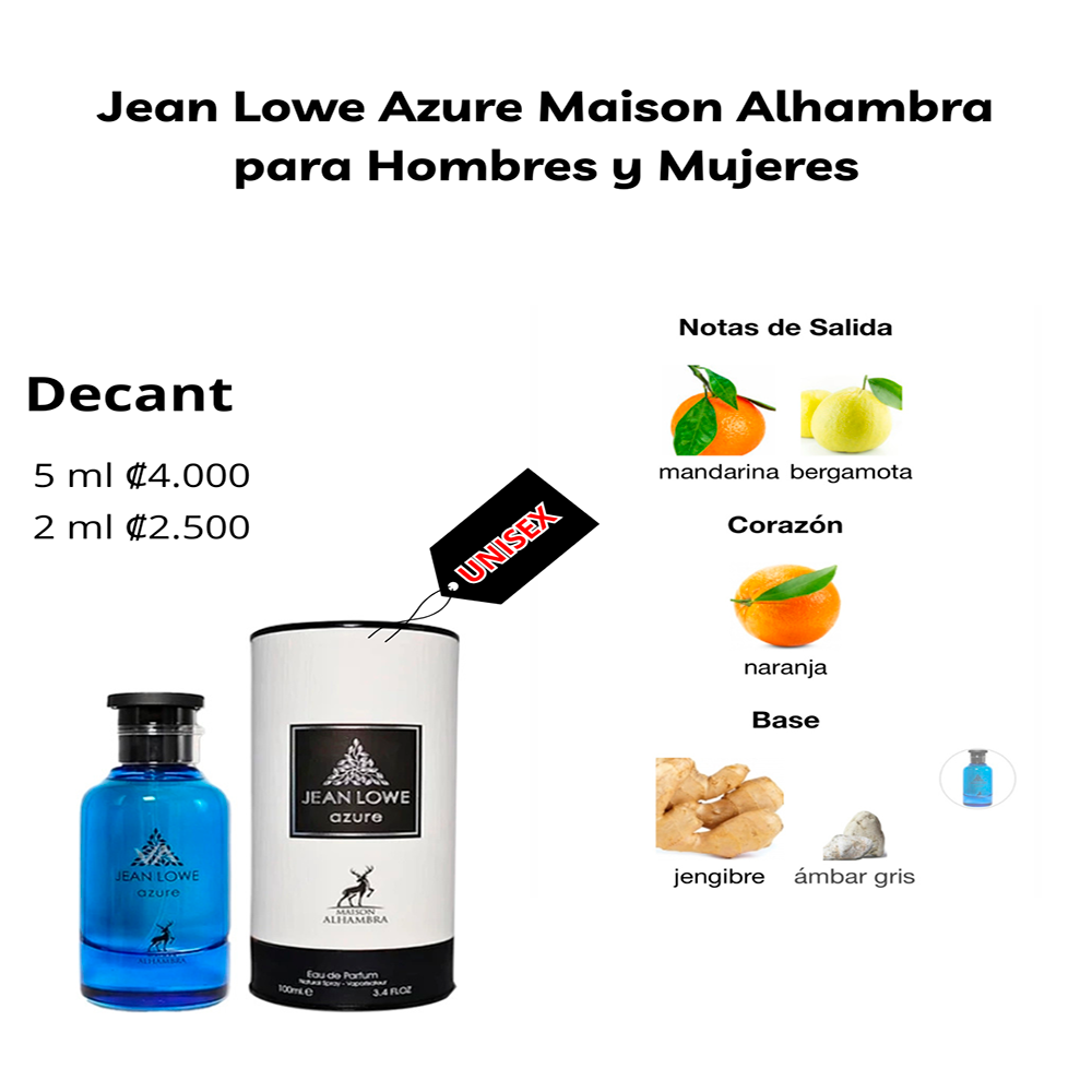 Perfil olfativo de Jean Lowe Azure Maison Alhambra