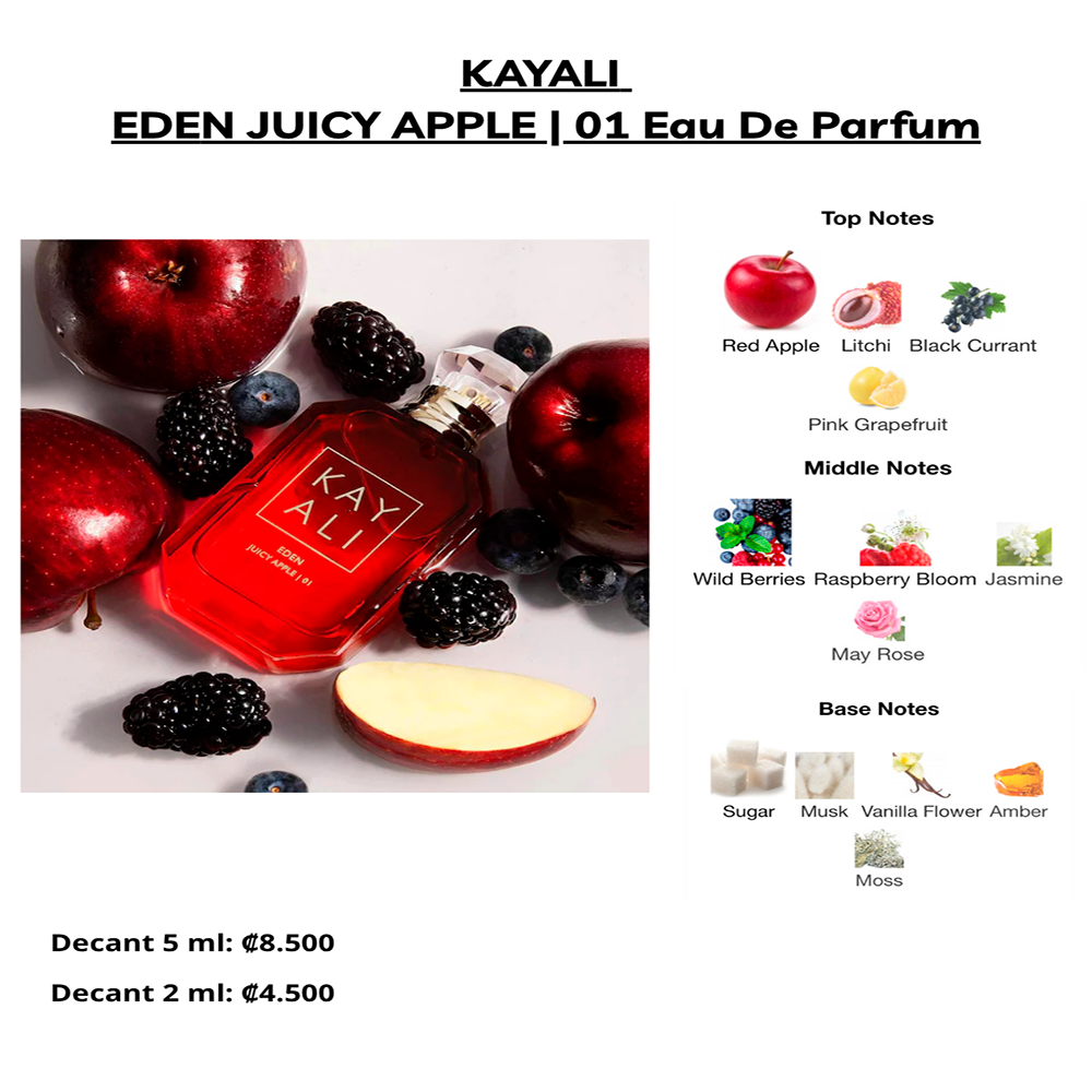 Perfil olfativo de KAYALI EDEN JUICY APPLE | 01 EAU DE PARFUM