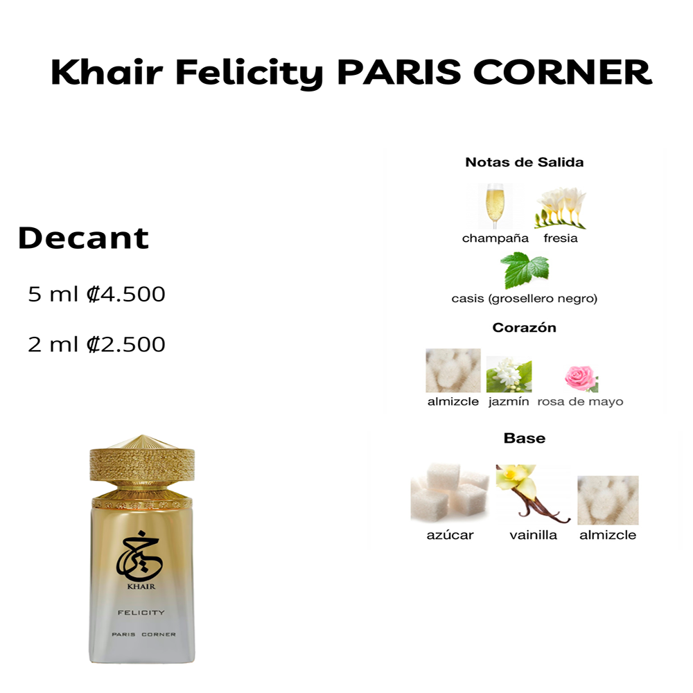 Perfil olfativo de Khair Felicity PARIS CORNER