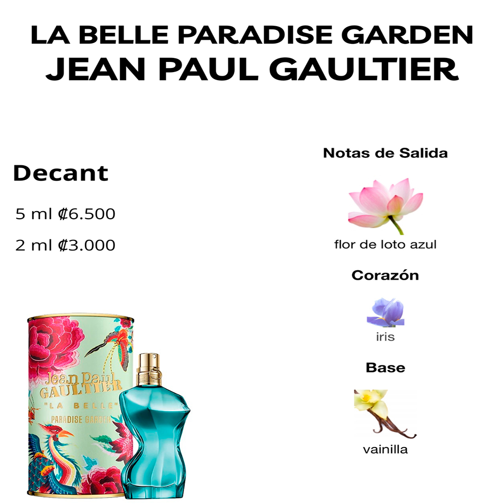 Perfil olfativo de LA BELLE PARADISE GARDEN JEAN PAUL GAULTIER