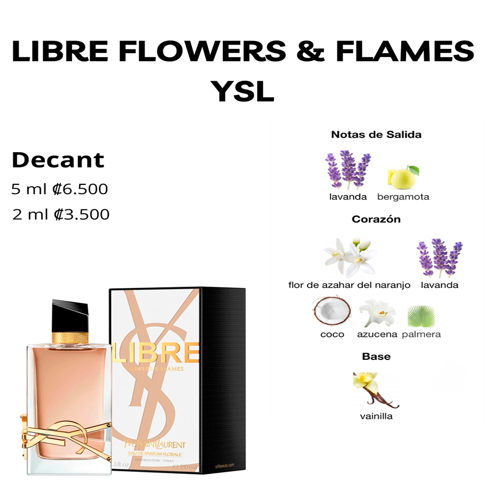 Perfil olfativo de LIBRE FLOWERS & FLAMES YVES SAINT LAURENT
