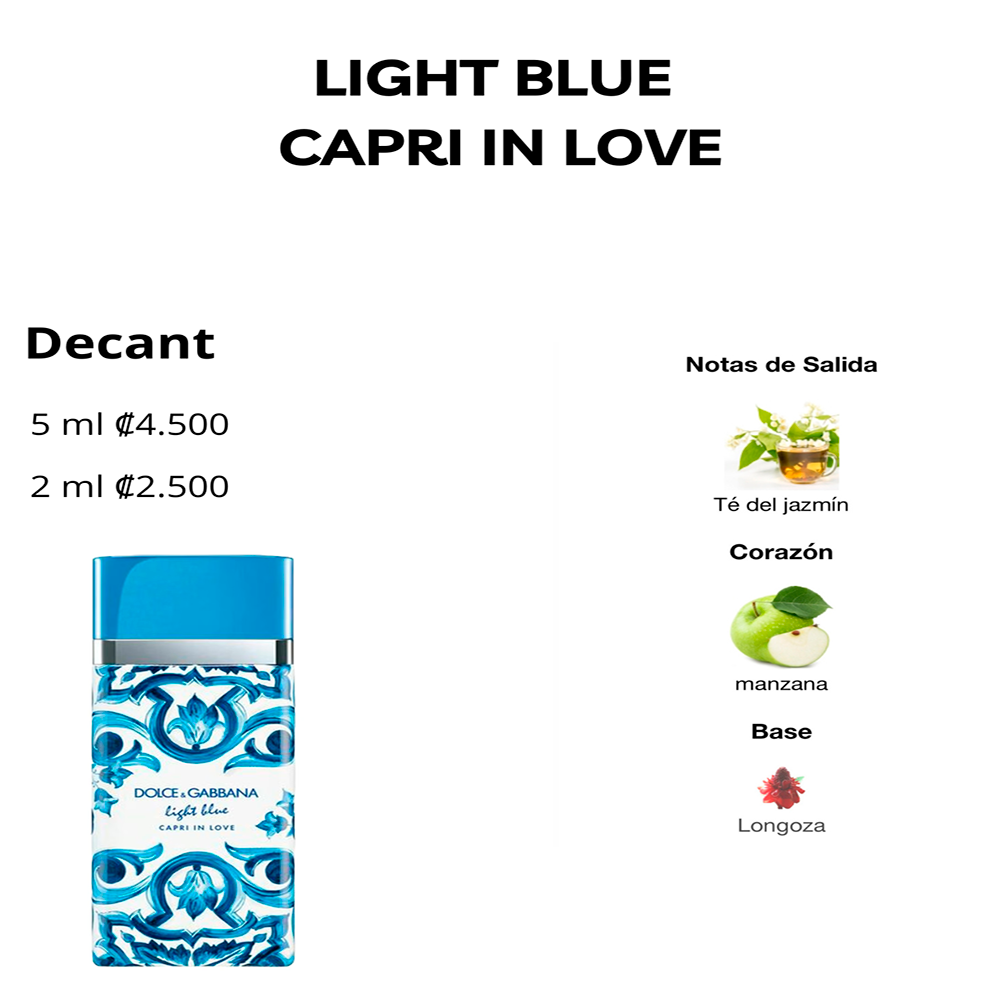 Perfil olfativo de LIGHT BLUE CAPRI IN LOVE EAU DE PARFUM DOLCE&GABBANA