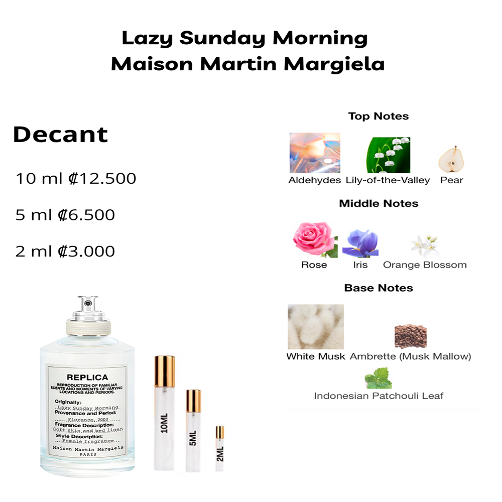 Perfil olfativo de Lazy Sunday Morning  Maison Martin Margiela