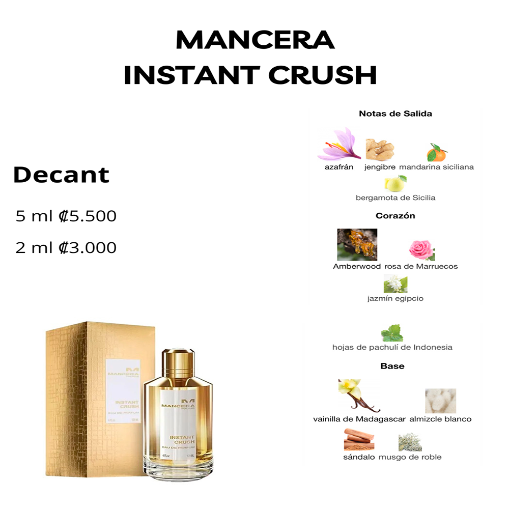 Perfil olfativo de MANCERA INSTANT CRUSH
