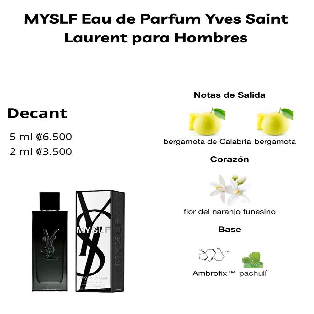 Perfil olfativo de MYSLF Eau de Parfum Yves Saint Laurent