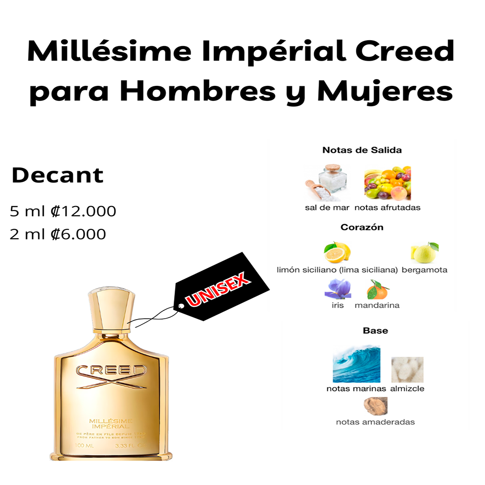 Perfil olfativo de Millésime Impérial Creed