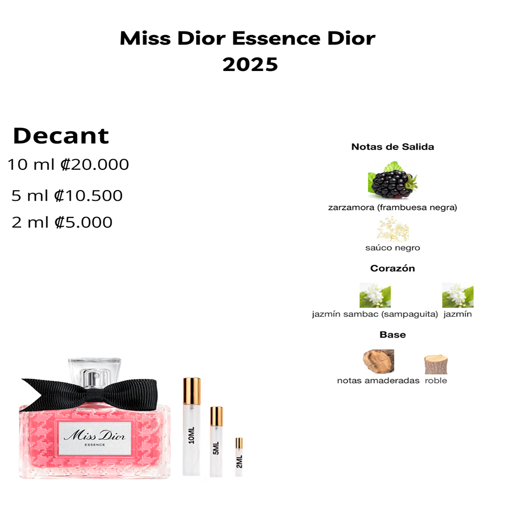 Perfil olfativo de Miss Dior Essence Dior 2025