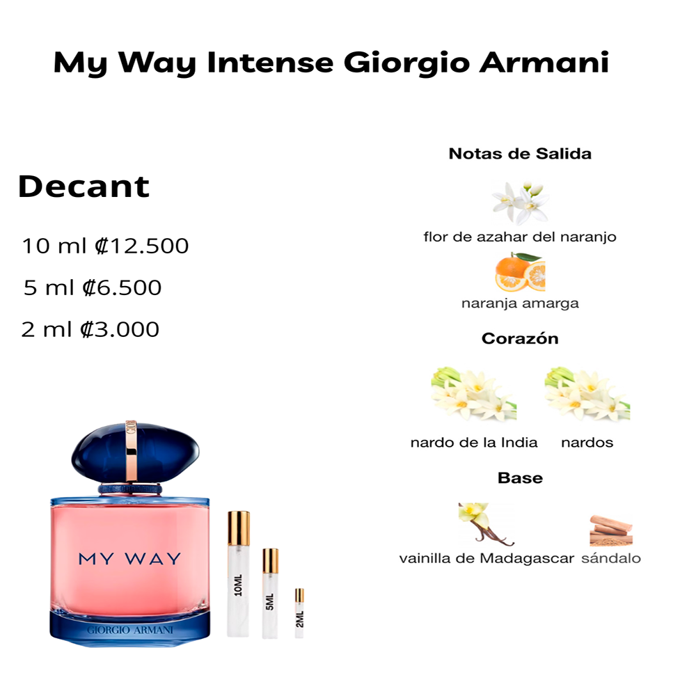 Perfil olfativo de My Way Intense Giorgio Armani