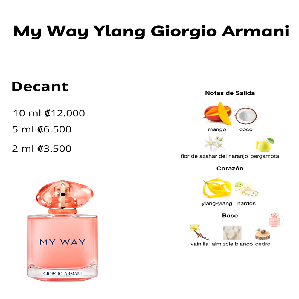 Perfil olfativo de My Way Ylang Giorgio Armani