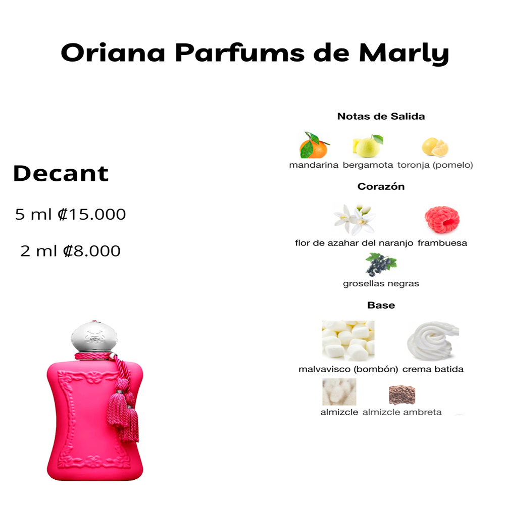 Perfil olfativo de Oriana Parfums de Marly