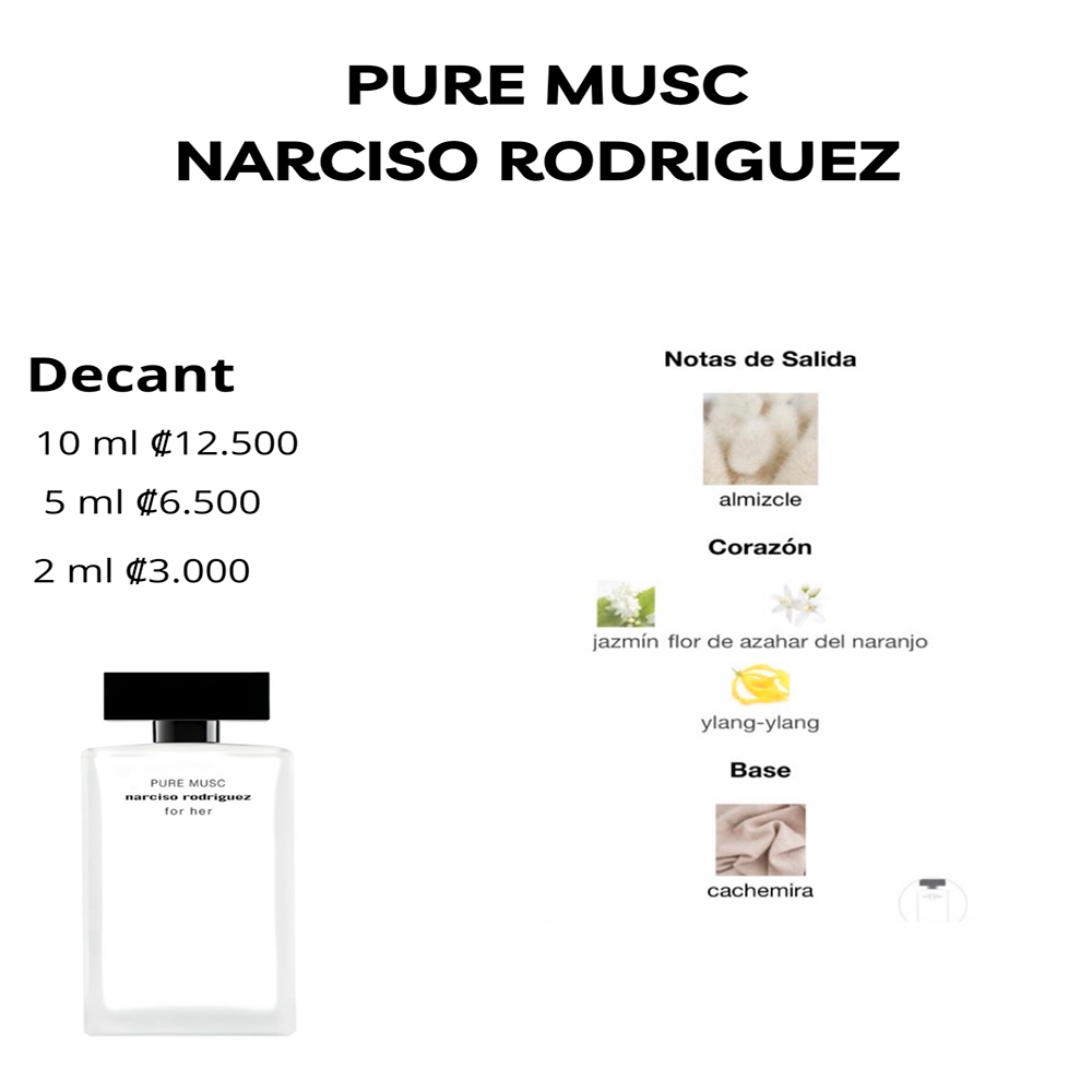 Perfil olfativo de PURE MUSC NARCISO RODRIGUEZ