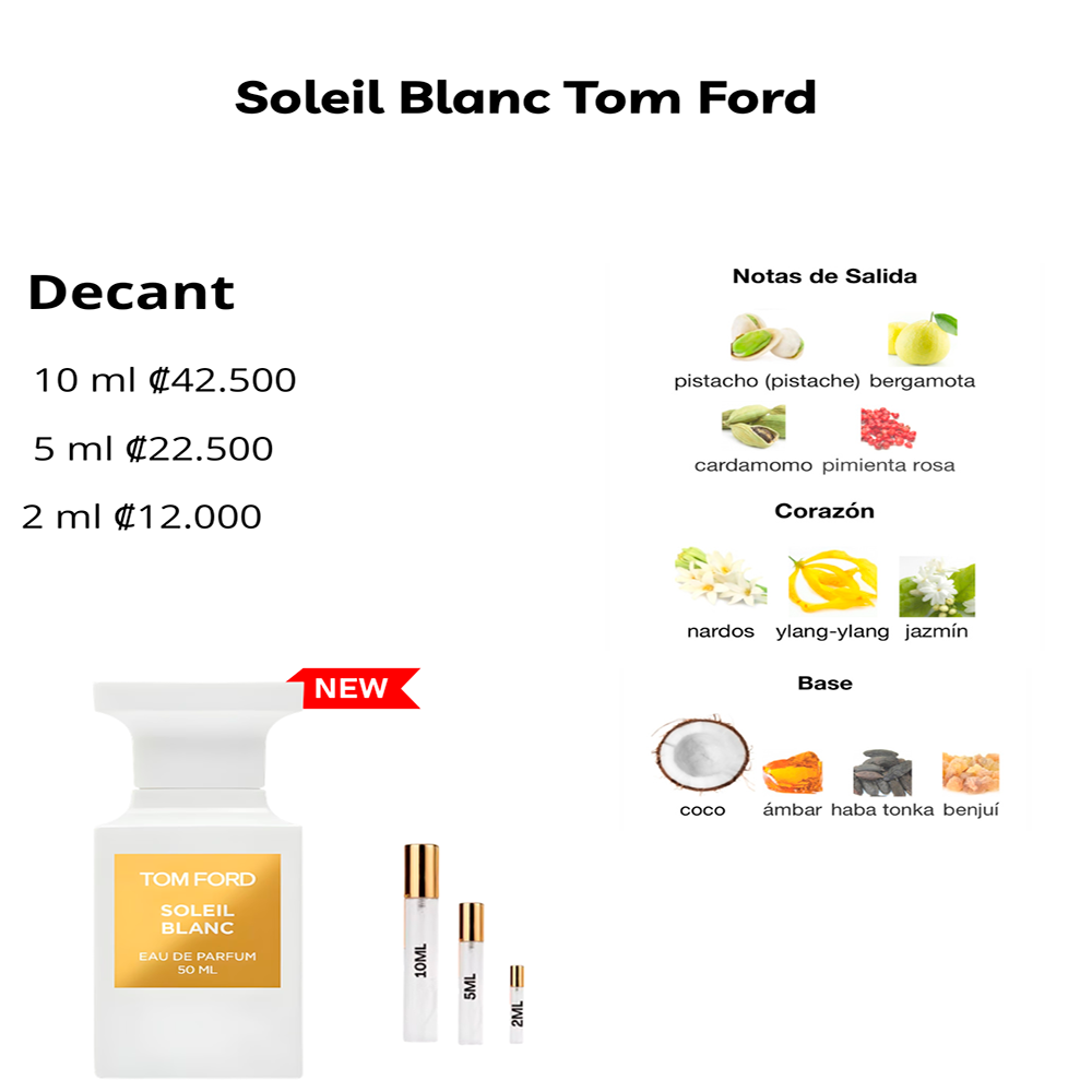Perfil olfativo de Soleil Blanc Tom Ford