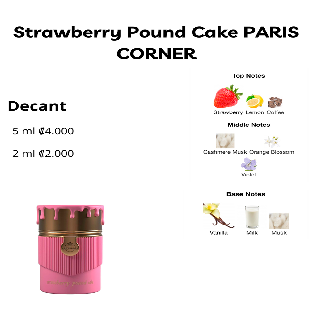 Perfil olfativo de Strawberry Pound Cake PARIS CORNER