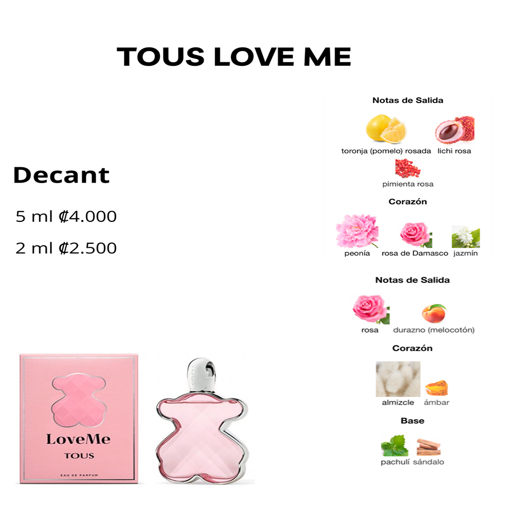 Perfil olfativo de TOUS LOVE ME