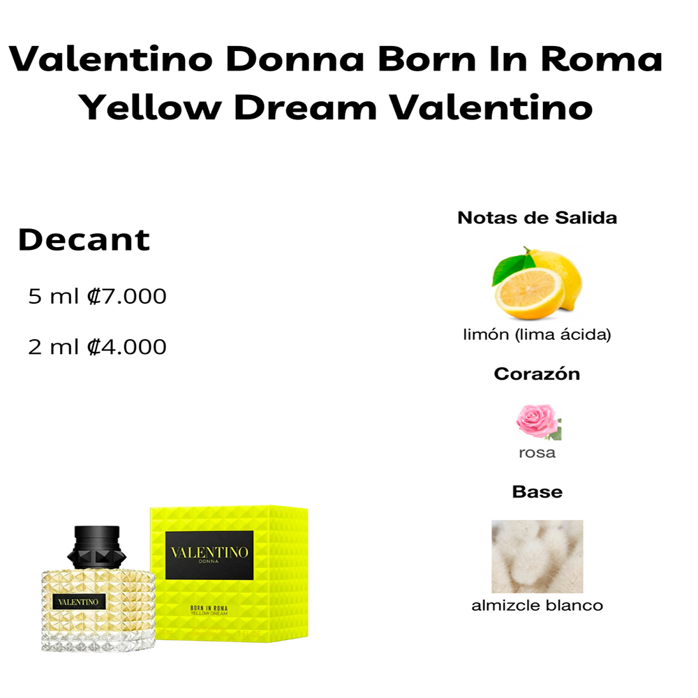 Perfil olfativo de VALENTINO DONNA BORN IN ROMA YELLOW DREAM