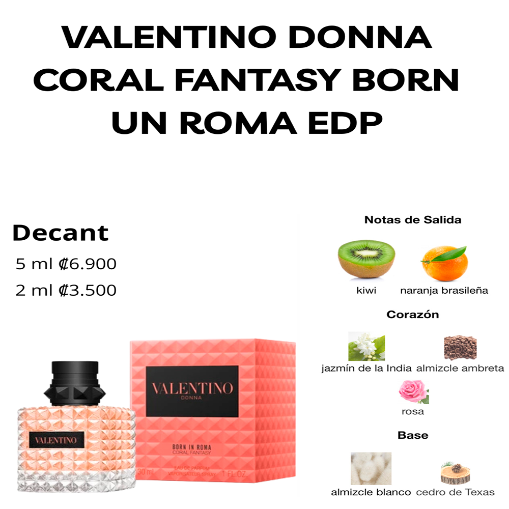 Perfil olfativo de VALENTINO DONNA CORAL FANTASY BORN IN ROMA EAU DE PARFUM