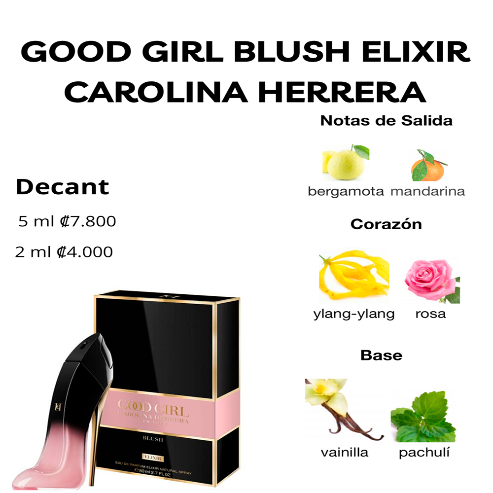 Perfil olfativo de GOOD GIRL BLUSH ELIXIR CAROLINA HERRERA (AGOTADO)