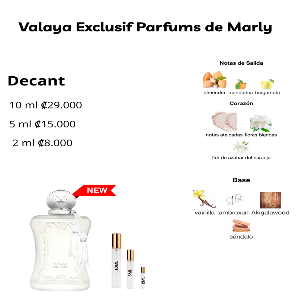 Perfil olfativo de Valaya Exclusif Parfums de Marly