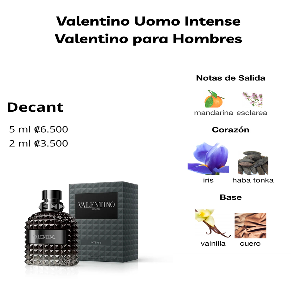 Perfil olfativo de Valentino Uomo Intense Valentino