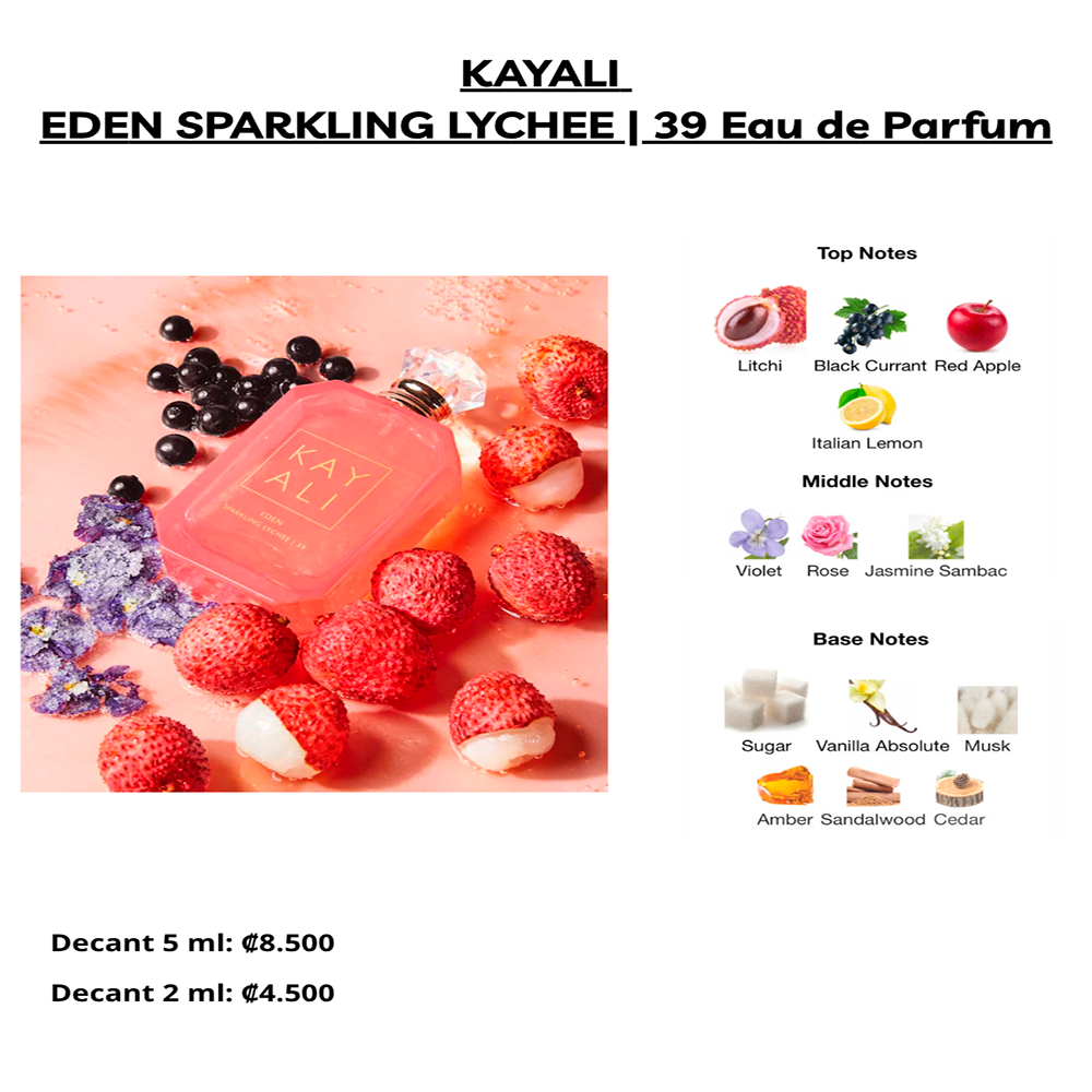 Perfil olfativo de KAYALI EDEN SPARKLING LYCHEE | 39 EAU DE PARFUM
