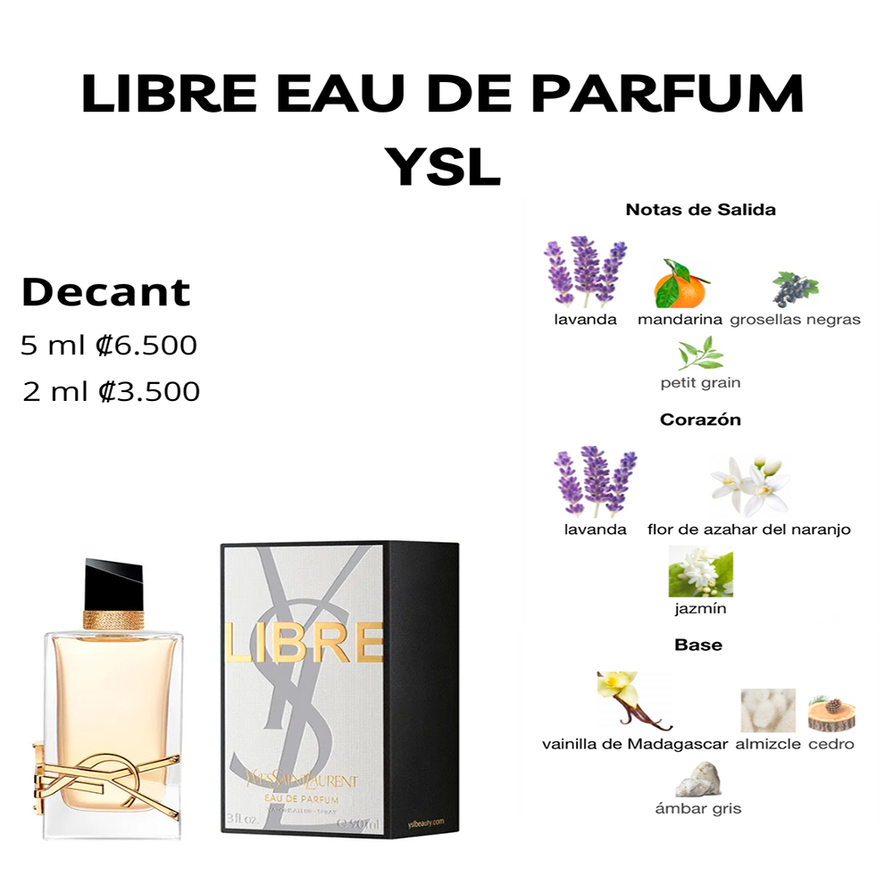 Perfil olfativo de LIBRE EAU DE PARFUM YVES SAINT LAURENT